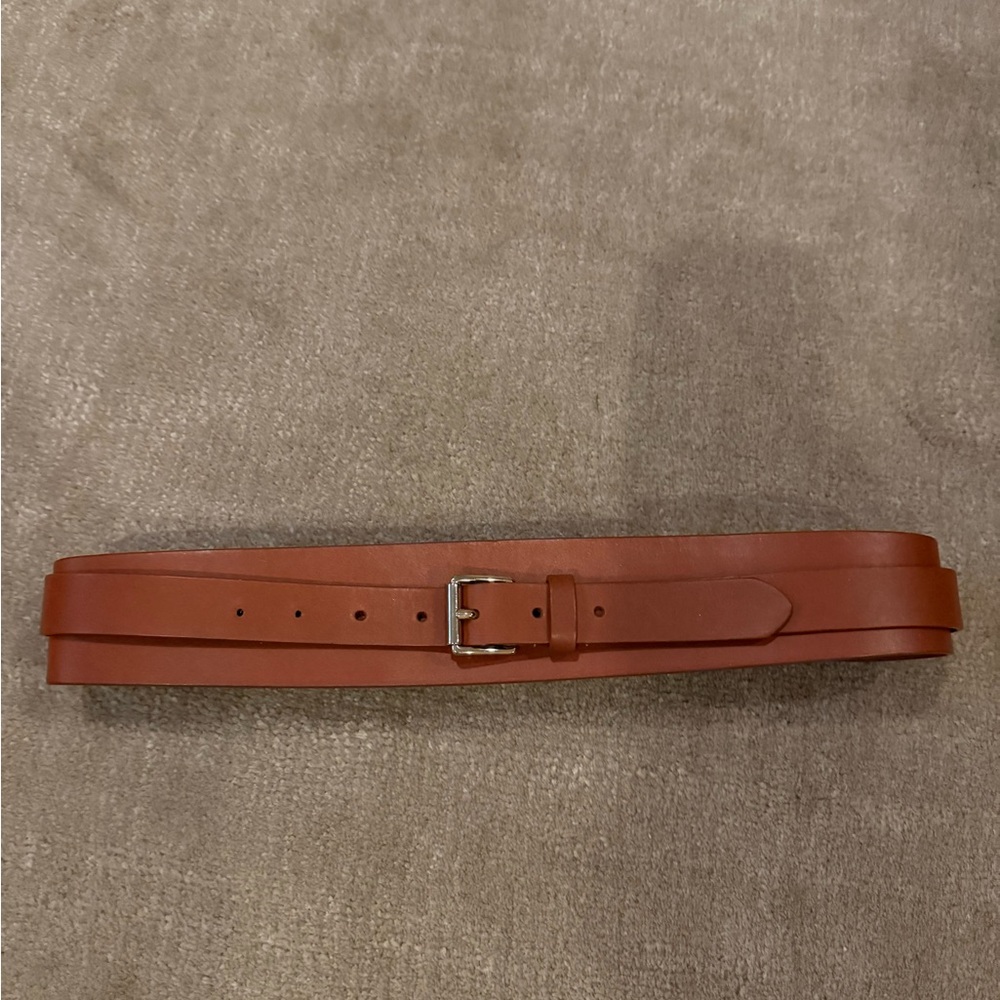 Women's Vintage Brown Leather J.Mc.Laughlin Belt